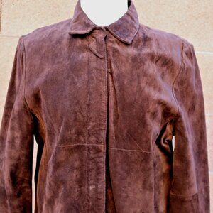 Vintage Genuine Suede Leather Jacket Uniform Petite John Paul Richard Size PM Si